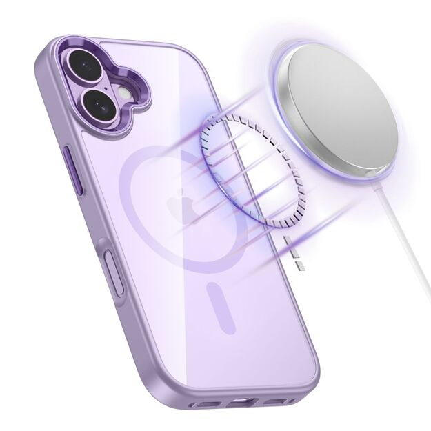 Tech-Protect MagMat MagSafe Case for iPhone 17 - Transparent Purple 3