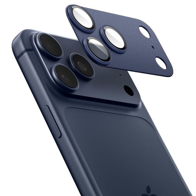 Spigen Optik Pro XL Camera Lens Glass for iPhone 17 Pro Max - Navy Blue 2