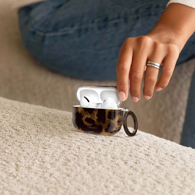 Tech-Protect Lamano case for AirPods Pro 3 - black and brown 4