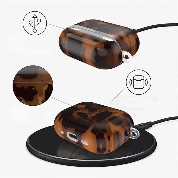 Tech-Protect Lamano case for AirPods Pro 3 - black and brown 3