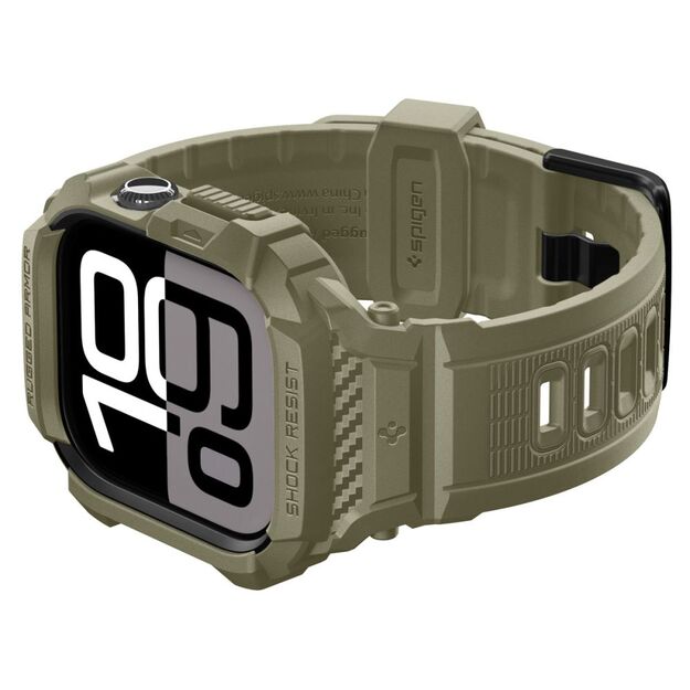 Spigen Rugged Armor Pro Strap for Apple Watch 46mm - Green 9