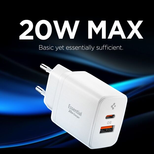 Spigen Essential EE202EU 20W Wall Charger - White 4