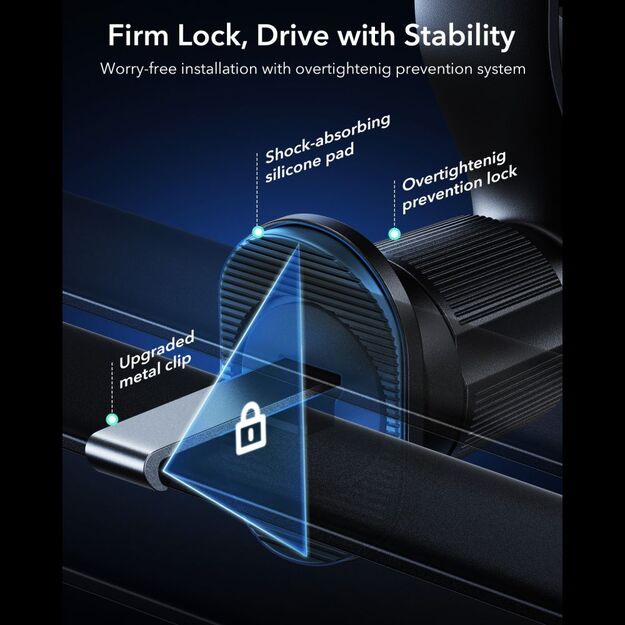 ESR OmniLock Qi2.2 Magnetic MagSafe Car Air Vent Mount - Black 4