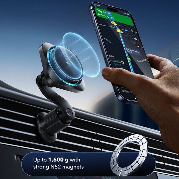 ESR OmniLock Qi2.2 Magnetic MagSafe Car Air Vent Mount - Black 2