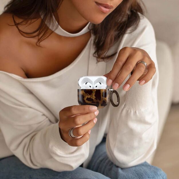 Tech-Protect Lamano case for AirPods 4 - brown and black 5