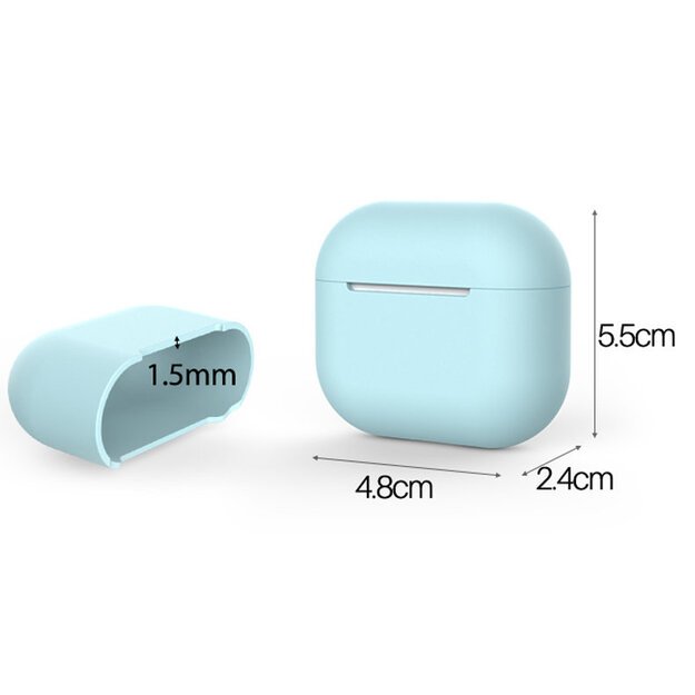 Case for AirPods 3 silicone soft cover for headphones white (case C) 2