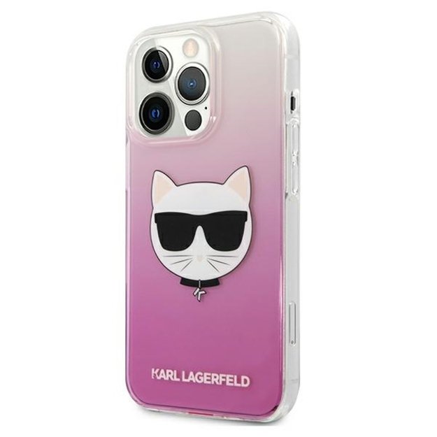 Karl Lagerfeld KLHCP13XCTRP iPhone 13 Pro Max 6,7  hardcase różowy/pink Choupette Head 1
