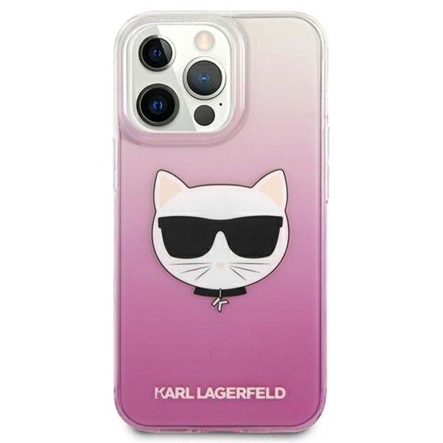 Karl Lagerfeld KLHCP13XCTRP iPhone 13 Pro Max 6,7  hardcase różowy/pink Choupette Head 2