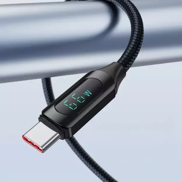 Wozinsky WUACC2 USB A - USB C Cable with Display 66W 6A 2m - Black 7