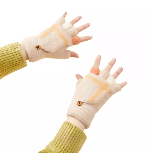 Women s/children s winter phone gloves - white