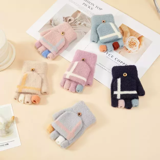 Women s/children s winter phone gloves - white 9