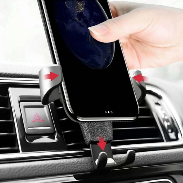 Car Holder H01 Black gravity car holder for the ventilation grille 11