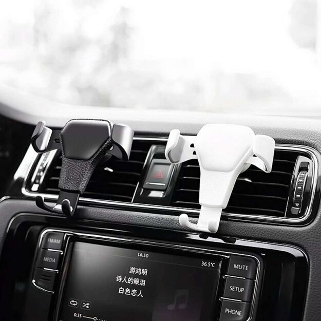 Car Holder H01 Black gravity car holder for the ventilation grille 10