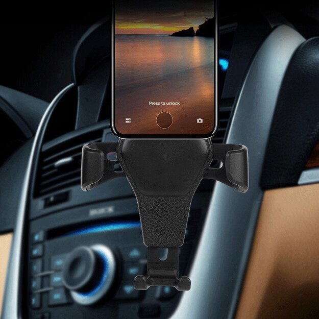 Car Holder H01 Black gravity car holder for the ventilation grille 5