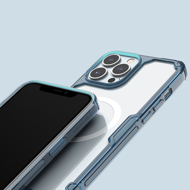 Nillkin Nature Pro armored case with MagSafe for iPhone 15 Pro Max - blue 24