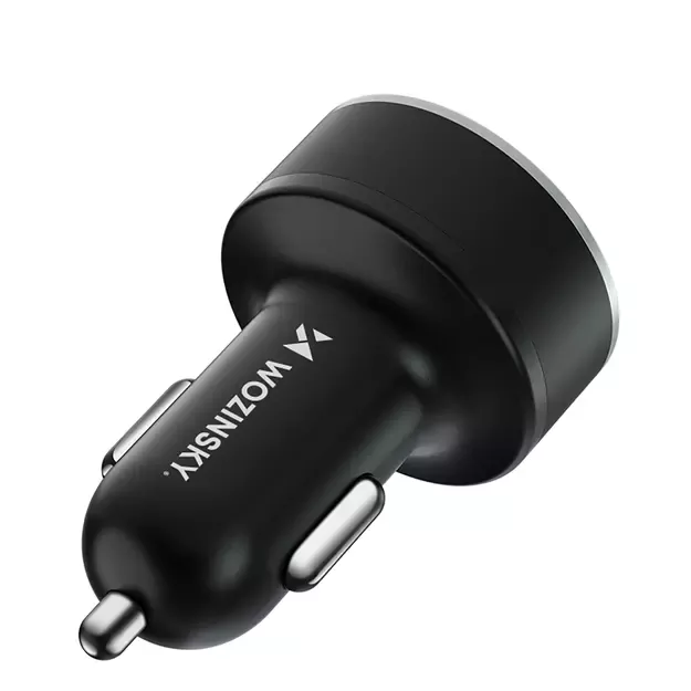 Wozinsky WDCCB Car Charger with Display 50W 2xUSB-C / 2xUSB-A - Black 2
