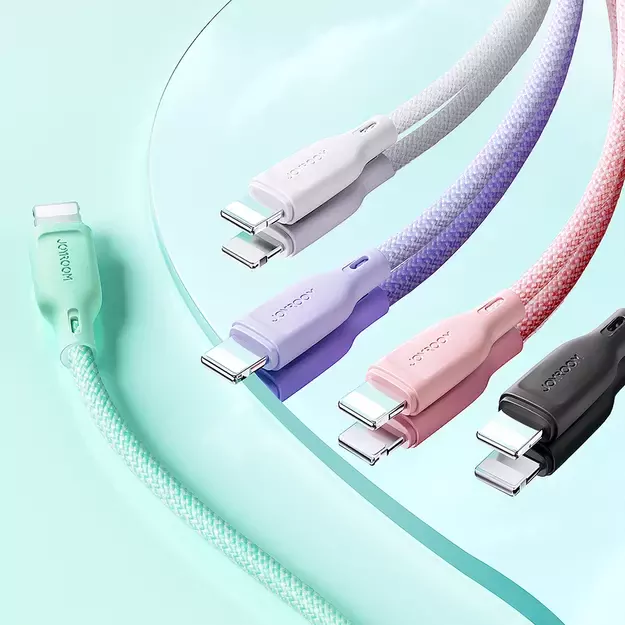 Joyroom Multi-Color Series S-A34 USB-C / USB-C PD 60W 1m Cable - Purple 7