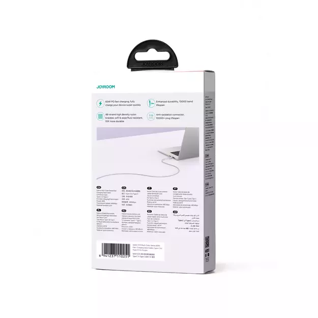 Joyroom Multi-Color Series S-A34 USB-C / USB-C PD 60W 1m Cable - Purple 5