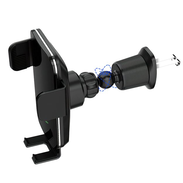 Wozinsky WEDZ-3Y8S clamp car holder with 15W inductive charger for phone on the air vent - black 6