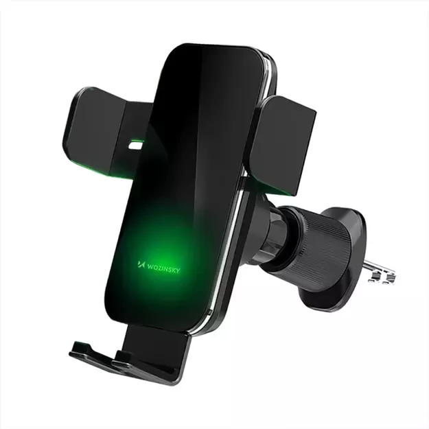 Wozinsky WEDZ-3Y8S clamp car holder with 15W inductive charger for phone on the air vent - black 3