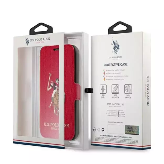 US Polo USFLBKP12LPUGFLRE iPhone 12 Pro Max 6,7  czerwony/red book Polo Embroidery Collection 6