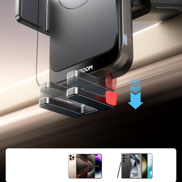 Joyroom JR-ZS241S car mount with inductive charger for dashboard - black 5