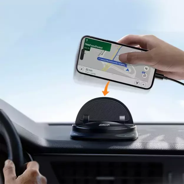 Joyroom JR-ZS354 phone holder with suction cup for car, office, home - black 7