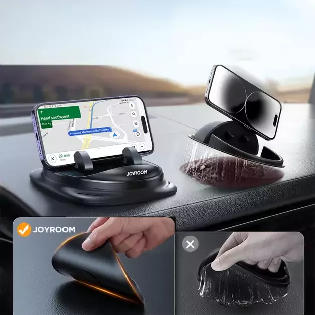 Joyroom JR-ZS354 phone holder with suction cup for car, office, home - black 8