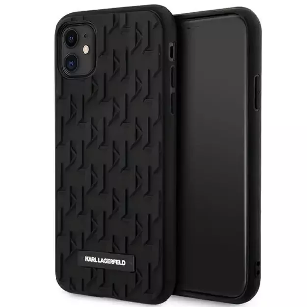 Karl Lagerfeld KLHCN61RUPKLPK iPhone 11 / Xr 6.1  hardcase black/black 3D Monogram