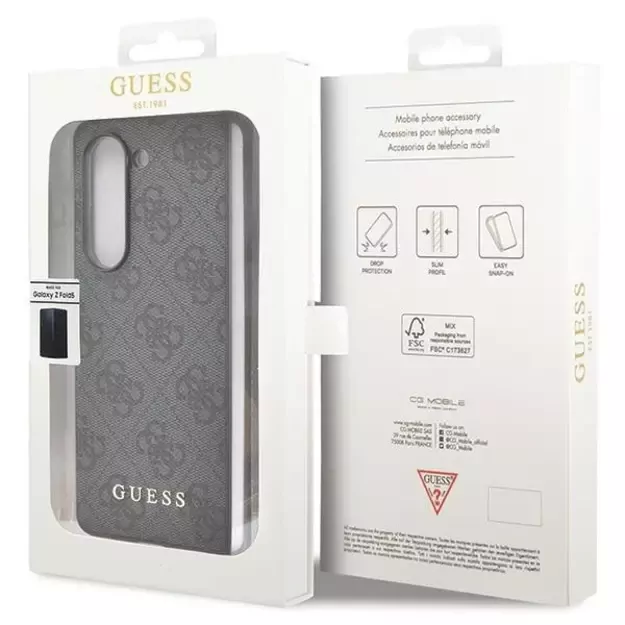 Guess GUHCZFD5GF4GGR F946 Z Fold5 gray/gray hardcase 4G Charms Collection 17