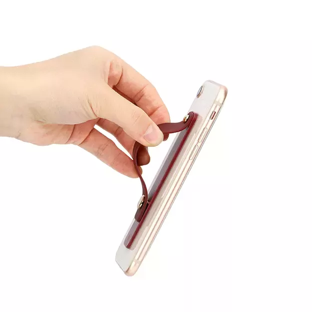 Self-adhesive finger holder with zipper - purple 2