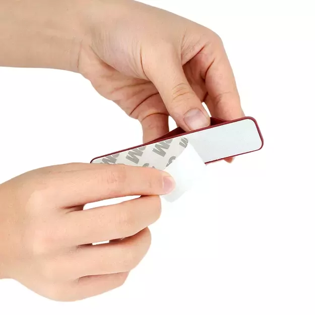 Self-adhesive finger holder with zipper - purple 1