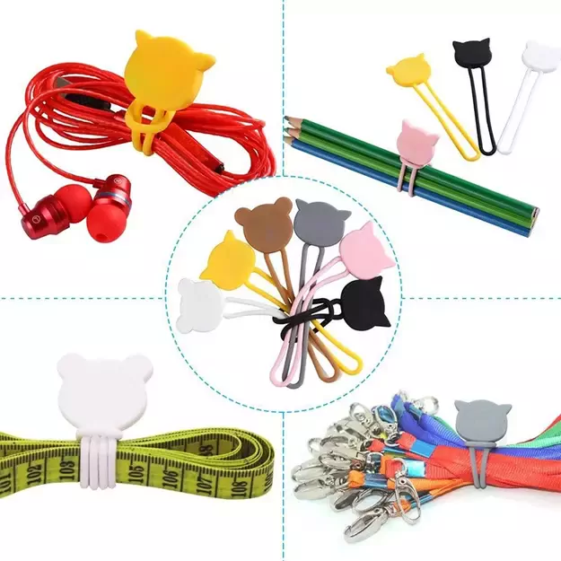 Silicone cable reel - brown 12