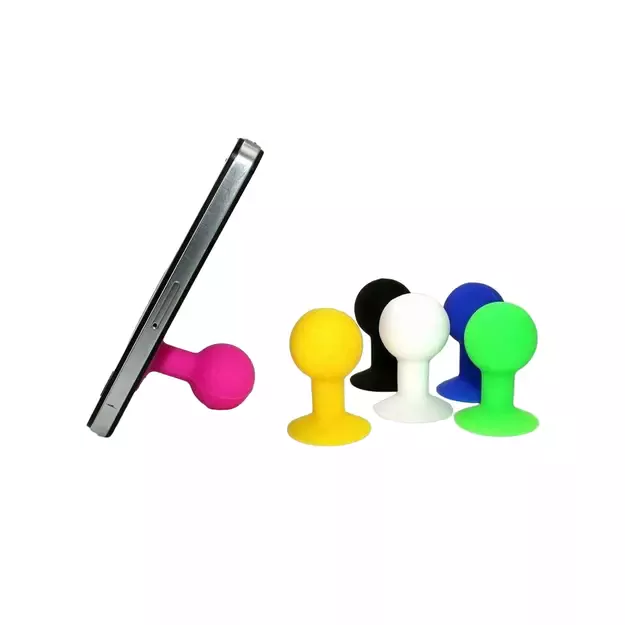 Phone holder with a round head - white 1
