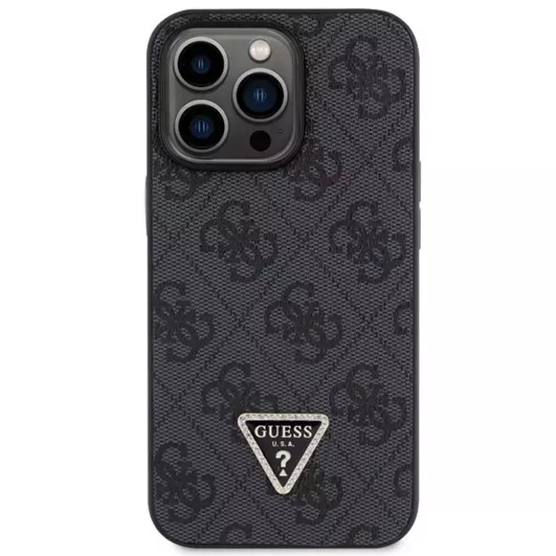 Guess GUHCP13LP4TDSCPK Case for iPhone 13 Pro / 13 - Black Crossbody 4G Metal Logo 10