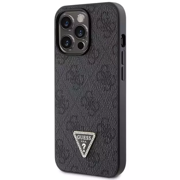 Guess GUHCP13LP4TDSCPK Case for iPhone 13 Pro / 13 - Black Crossbody 4G Metal Logo 9