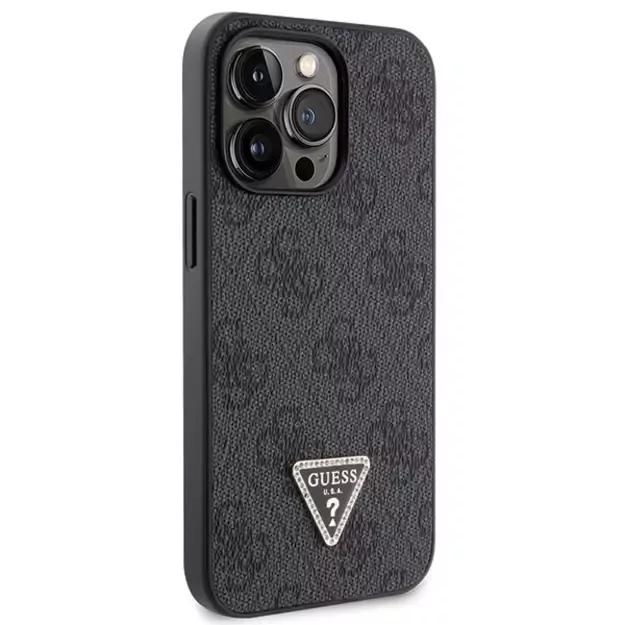 Guess GUHCP13LP4TDSCPK Case for iPhone 13 Pro / 13 - Black Crossbody 4G Metal Logo 11