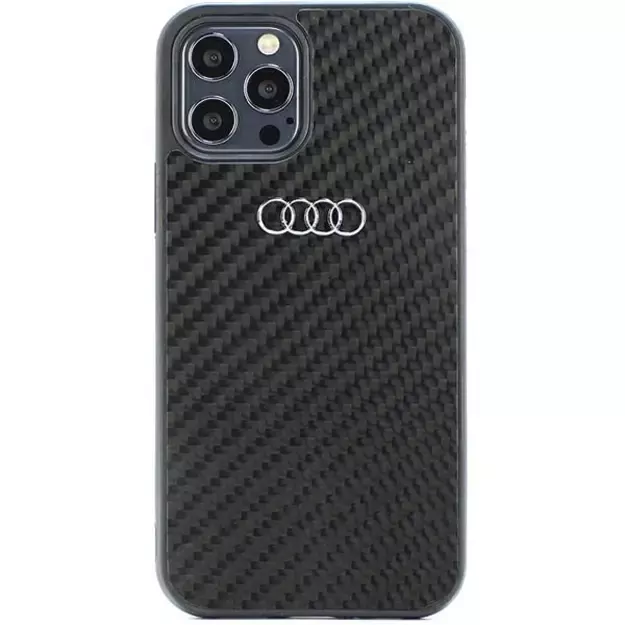 Audi Carbon Fiber iPhone 12/12 Pro 6.1&quot  black/black hardcase AU-TPUPCIP12P-R8/D2-BK