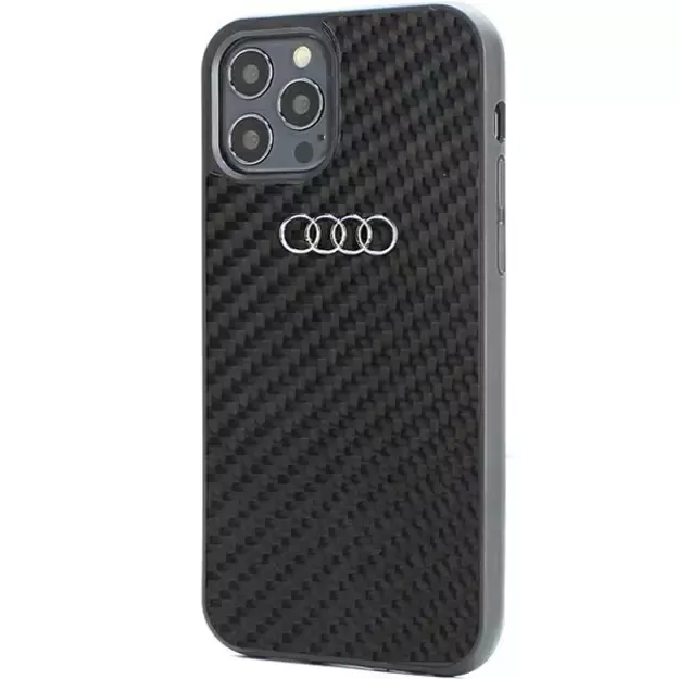 Audi Carbon Fiber iPhone 12/12 Pro 6.1&quot  black/black hardcase AU-TPUPCIP12P-R8/D2-BK 7