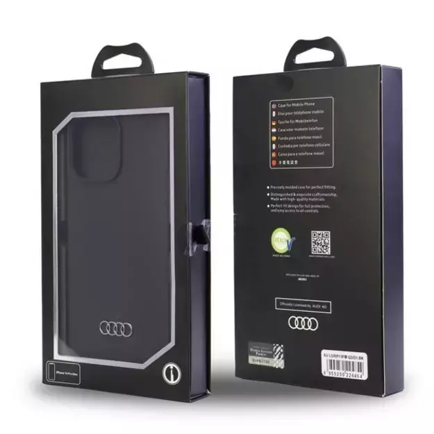 Audi Silicone Case iPhone 13 Pro Max 6.7&quot  black/black hardcase AU-LSRIP13PM-Q3/D1-BK 6