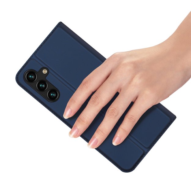 [RETURNED ITEM] Dux Ducis Skin Pro Case for Samsung Galaxy A14 4G / 5G Cover with Flip Card Wallet Stand Blue 1