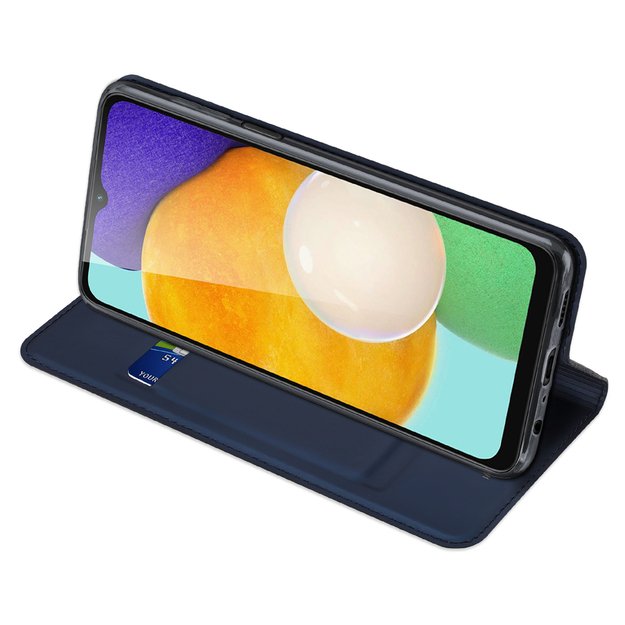 [RETURNED ITEM] Dux Ducis Skin Pro Case for Samsung Galaxy A14 4G / 5G Cover with Flip Card Wallet Stand Blue 10