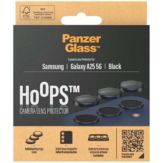 PanzerGlass Hoops Camera Protection for Samsung Galaxy A25 5G - with Black Frame 3