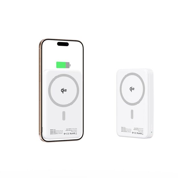 Powerbank Tech-Protect PB24 LifeMag QI2 MagSafe 10000 mAh - white 4