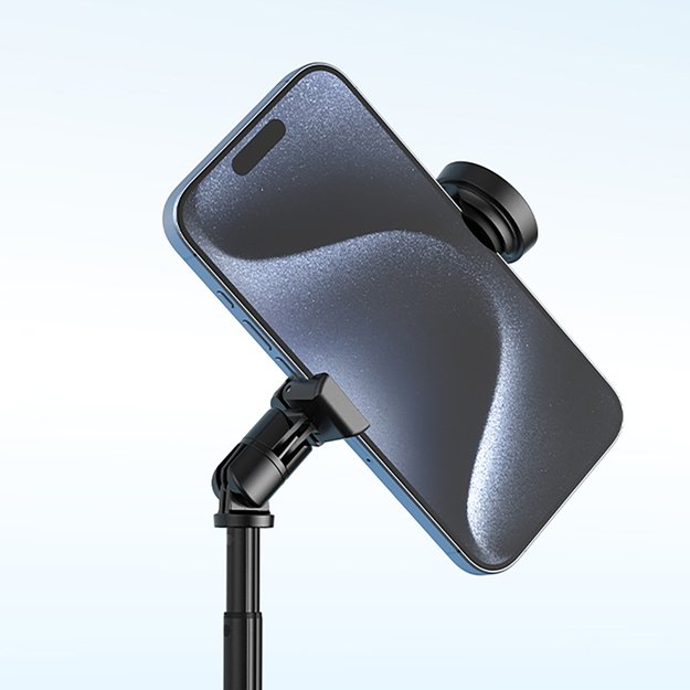 Selfie stick Wozinsky WRZP1 with automatically extendable legs, tripod function, 1.7m - black 1