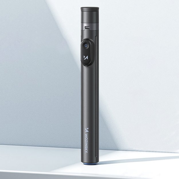 Selfie stick Wozinsky WRZP1 with automatically extendable legs, tripod function, 1.7m - black 3