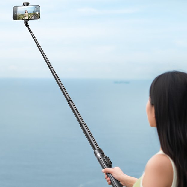 Selfie stick Wozinsky WRZP1 with automatically extendable legs, tripod function, 1.7m - black 4