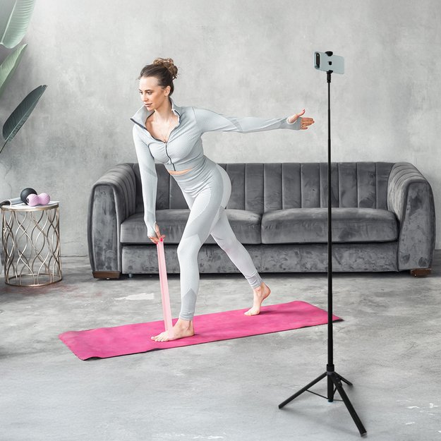 Selfie stick Wozinsky WRZP1 with automatically extendable legs, tripod function, 1.7m - black 23
