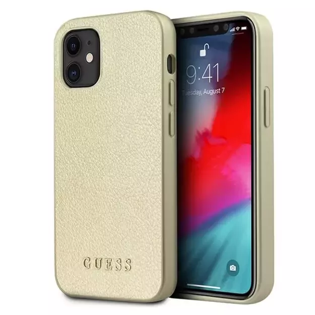 Guess GUHCP12SIGLGO iPhone 12 mini 5.4&quot  gold/gold hardcase Iridescent