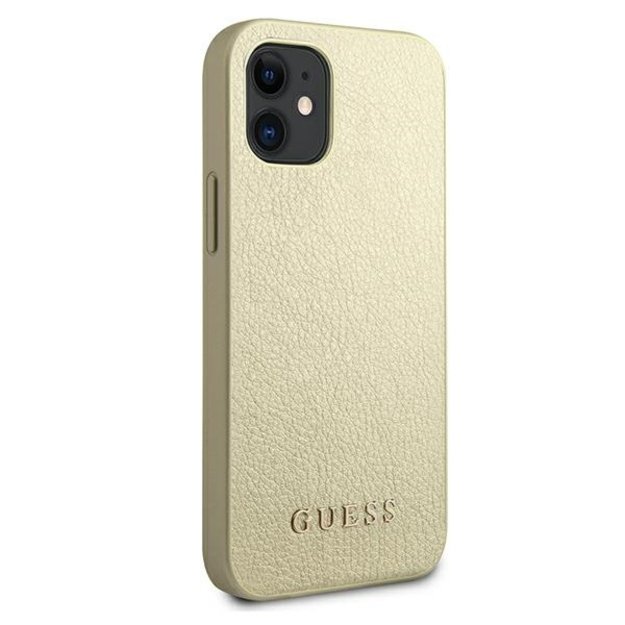 Guess GUHCP12SIGLGO iPhone 12 mini 5.4&quot  gold/gold hardcase Iridescent 12